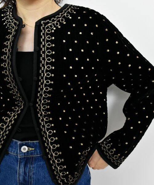 le.coeur blanc / ルクールブラン その他アウター | TORRAZZO DONNAベロア刺繍ジャケット | 詳細8