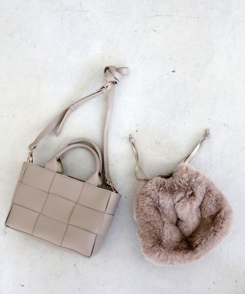 le.coeur blanc / ルクールブラン トートバッグ | PUメッシュ4WAYトート（ベージュ）