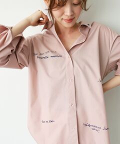 le.coeur blanc / ルクールブラン シャツ・ブラウス | 《WEB限定アイテム》レタリング刺繍シャツ