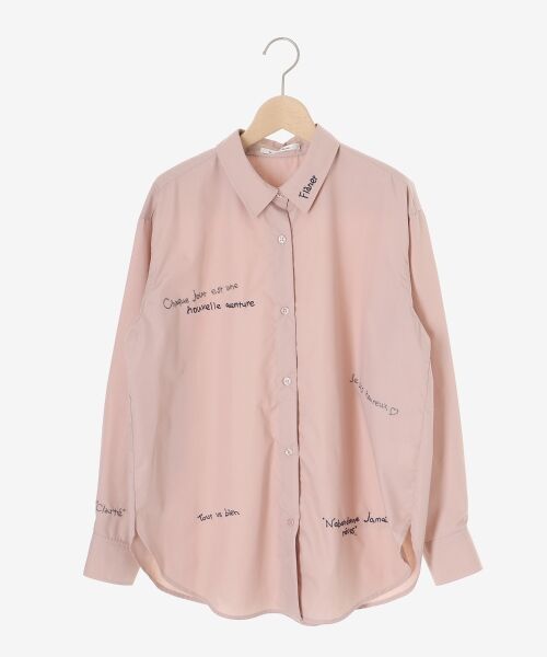 le.coeur blanc / ルクールブラン シャツ・ブラウス | 《WEB限定アイテム》レタリング刺繍シャツ | 詳細1