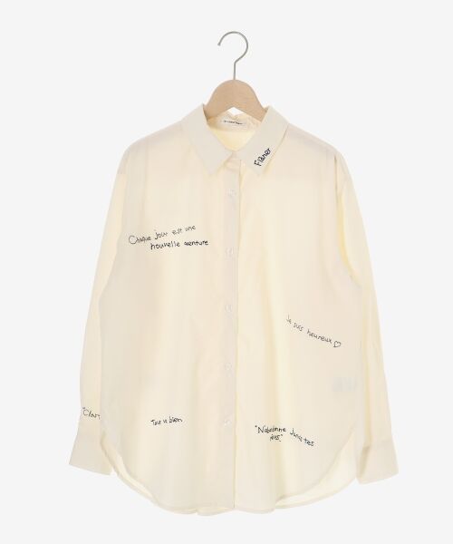 le.coeur blanc / ルクールブラン シャツ・ブラウス | 《WEB限定アイテム》レタリング刺繍シャツ | 詳細15