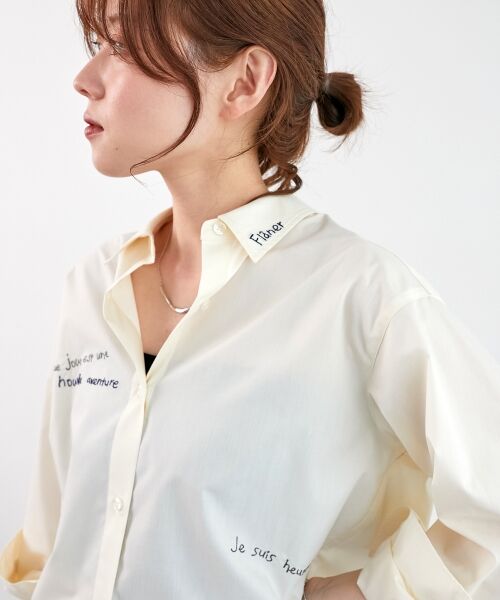 le.coeur blanc / ルクールブラン シャツ・ブラウス | 《WEB限定アイテム》レタリング刺繍シャツ | 詳細26