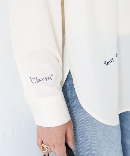 le.coeur blanc / ルクールブラン シャツ・ブラウス | 《WEB限定アイテム》レタリング刺繍シャツ | 詳細28