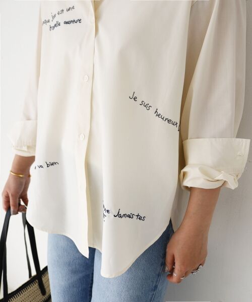 le.coeur blanc / ルクールブラン シャツ・ブラウス | 《WEB限定アイテム》レタリング刺繍シャツ | 詳細29