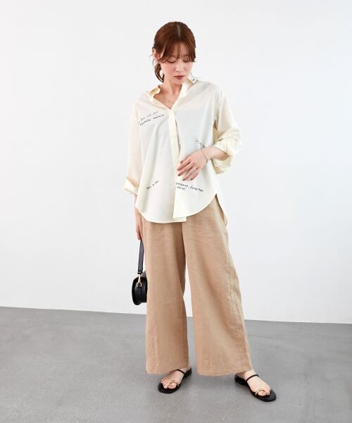 le.coeur blanc / ルクールブラン シャツ・ブラウス | 《WEB限定アイテム》レタリング刺繍シャツ | 詳細30