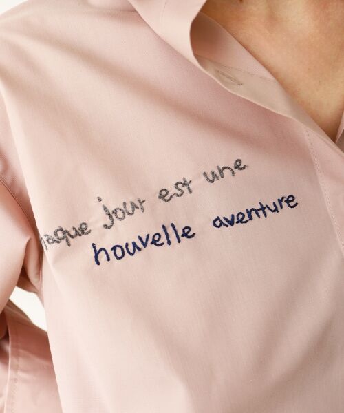 le.coeur blanc / ルクールブラン シャツ・ブラウス | 《WEB限定アイテム》レタリング刺繍シャツ | 詳細6