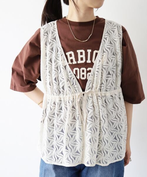 le.coeur blanc / ルクールブラン Tシャツ | 《WEB限定アイテム》カレッジロゴオーバーTシャツ | 詳細10