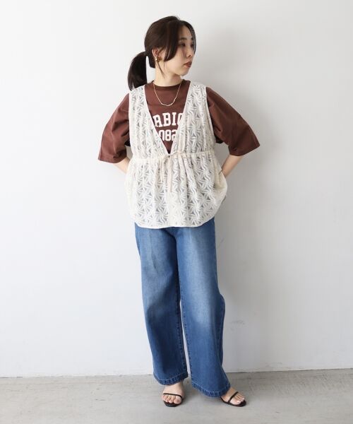 le.coeur blanc / ルクールブラン Tシャツ | 《WEB限定アイテム》カレッジロゴオーバーTシャツ | 詳細11