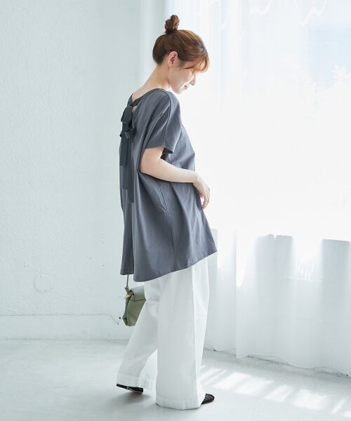 le.coeur blanc / ルクールブラン カットソー | 《WEB限定アイテム》バックリボンデザイントップス | 詳細12