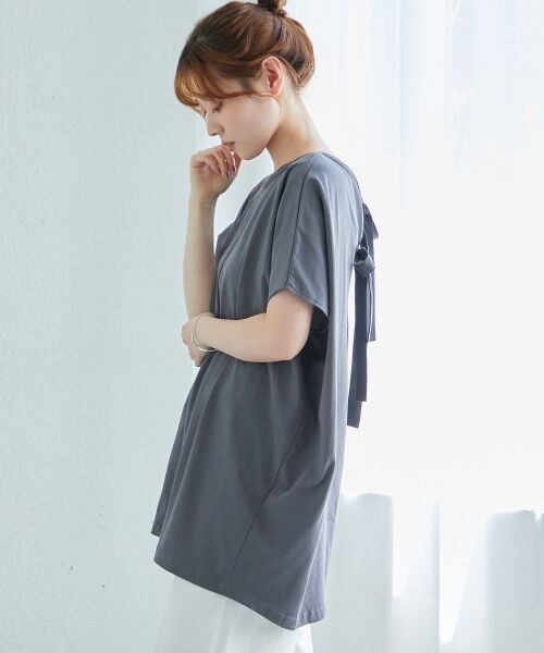 le.coeur blanc / ルクールブラン カットソー | 《WEB限定アイテム》バックリボンデザイントップス | 詳細4