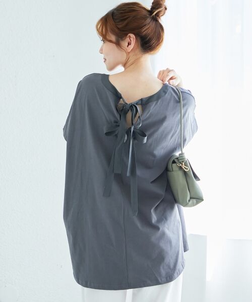 le.coeur blanc / ルクールブラン カットソー | 《WEB限定アイテム》バックリボンデザイントップス | 詳細7