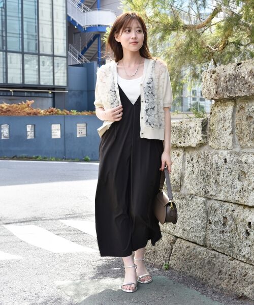 le.coeur blanc / ルクールブラン カーディガン・ボレロ | チュール刺繍ハーフスリーブカーディガン | 詳細14