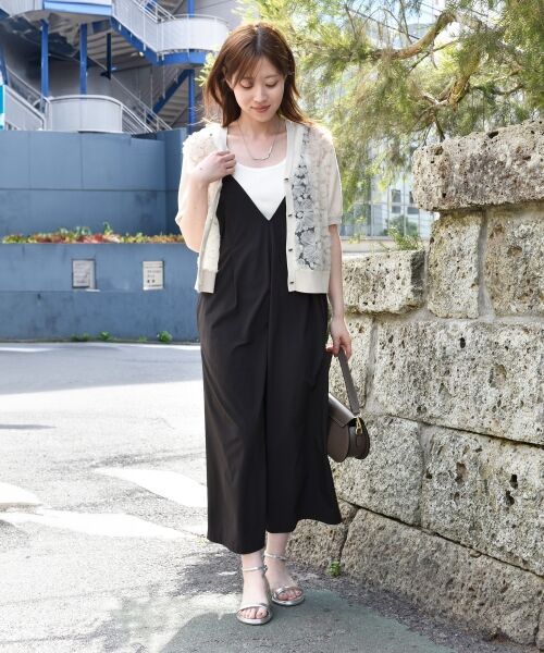 le.coeur blanc / ルクールブラン カーディガン・ボレロ | チュール刺繍ハーフスリーブカーディガン | 詳細15