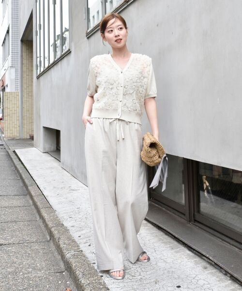 le.coeur blanc / ルクールブラン カーディガン・ボレロ | チュール刺繍ハーフスリーブカーディガン | 詳細21