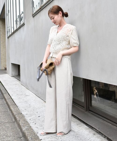 le.coeur blanc / ルクールブラン カーディガン・ボレロ | チュール刺繍ハーフスリーブカーディガン | 詳細22