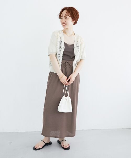 le.coeur blanc / ルクールブラン カーディガン・ボレロ | チュール刺繍ハーフスリーブカーディガン | 詳細25