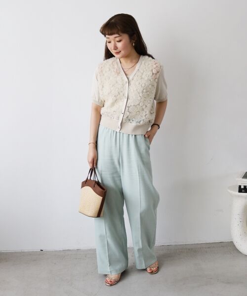 le.coeur blanc / ルクールブラン カーディガン・ボレロ | チュール刺繍ハーフスリーブカーディガン | 詳細27