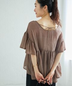 le.coeur blanc / ルクールブラン シャツ・ブラウス | 《WEB限定アイテム》バックリボンガーゼブラウス