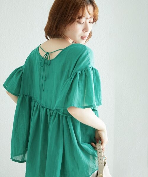 le.coeur blanc / ルクールブラン シャツ・ブラウス | 《WEB限定アイテム》バックリボンガーゼブラウス | 詳細16