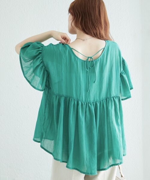 le.coeur blanc / ルクールブラン シャツ・ブラウス | 《WEB限定アイテム》バックリボンガーゼブラウス | 詳細19