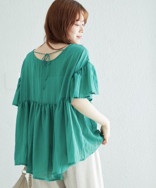 le.coeur blanc / ルクールブラン シャツ・ブラウス | 《WEB限定アイテム》バックリボンガーゼブラウス | 詳細20