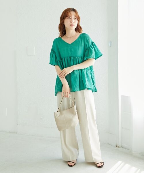 le.coeur blanc / ルクールブラン シャツ・ブラウス | 《WEB限定アイテム》バックリボンガーゼブラウス | 詳細21