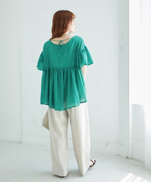 le.coeur blanc / ルクールブラン シャツ・ブラウス | 《WEB限定アイテム》バックリボンガーゼブラウス | 詳細23