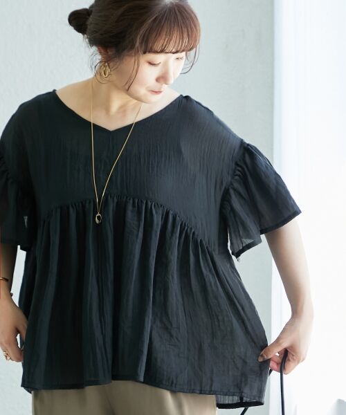 le.coeur blanc / ルクールブラン シャツ・ブラウス | 《WEB限定アイテム》バックリボンガーゼブラウス | 詳細27