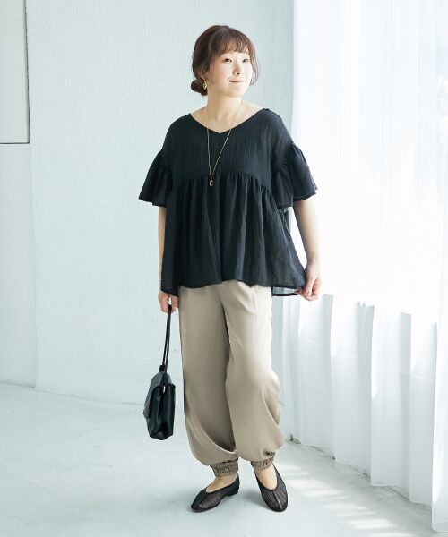 le.coeur blanc / ルクールブラン シャツ・ブラウス | 《WEB限定アイテム》バックリボンガーゼブラウス | 詳細28