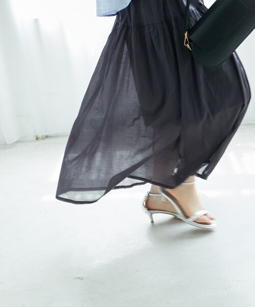 le.coeur blanc / ルクールブラン ロング・マキシ丈スカート | 《WEB限定アイテム》ローンギャザーティアードスカート | 詳細13