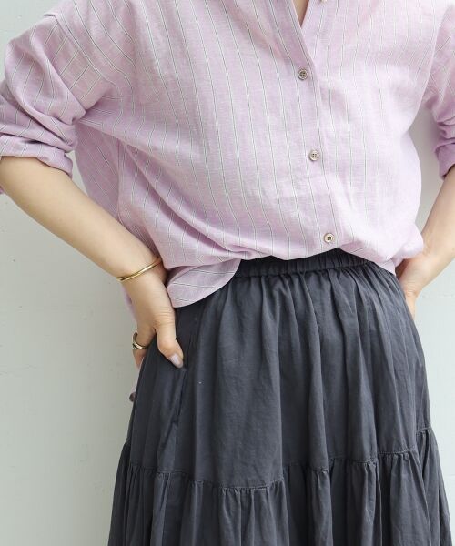 le.coeur blanc / ルクールブラン ロング・マキシ丈スカート | 《WEB限定アイテム》ローンギャザーティアードスカート | 詳細15