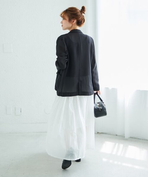 le.coeur blanc / ルクールブラン ロング・マキシ丈スカート | 《WEB限定アイテム》ローンギャザーティアードスカート | 詳細25