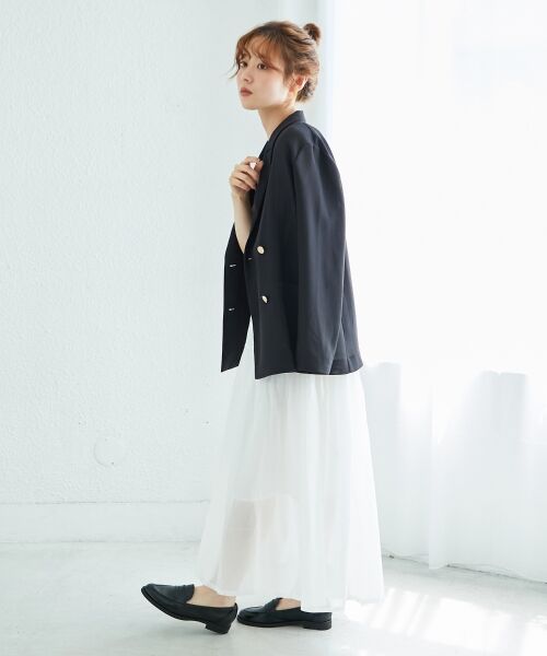 le.coeur blanc / ルクールブラン ロング・マキシ丈スカート | 《WEB限定アイテム》ローンギャザーティアードスカート | 詳細27