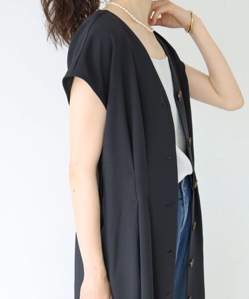 le.coeur blanc / ルクールブラン ロング・マキシ丈ワンピース | 《WEB限定アイテム》リネンライクフロントボタンワンピース | 詳細22