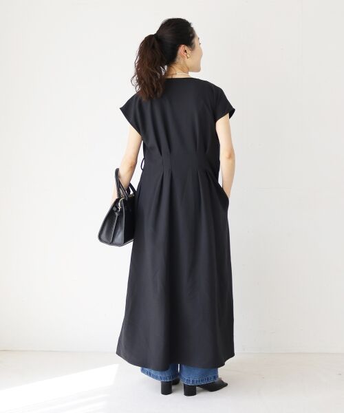 le.coeur blanc / ルクールブラン ロング・マキシ丈ワンピース | 《WEB限定アイテム》リネンライクフロントボタンワンピース | 詳細23