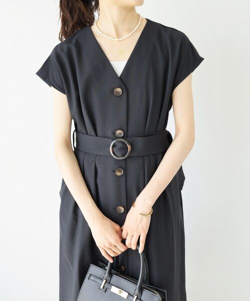 le.coeur blanc / ルクールブラン ロング・マキシ丈ワンピース | 《WEB限定アイテム》リネンライクフロントボタンワンピース | 詳細28