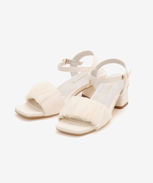 le.coeur blanc / ルクールブラン サンダル | 《WEB限定アイテム》ギャザーストラップサンダル | 詳細1