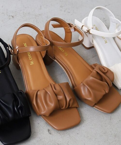 le.coeur blanc / ルクールブラン サンダル | 《WEB限定アイテム》ギャザーストラップサンダル | 詳細10