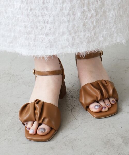 le.coeur blanc / ルクールブラン サンダル | 《WEB限定アイテム》ギャザーストラップサンダル | 詳細11