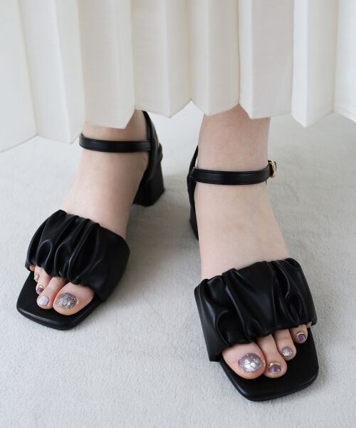 le.coeur blanc / ルクールブラン サンダル | 《WEB限定アイテム》ギャザーストラップサンダル | 詳細23