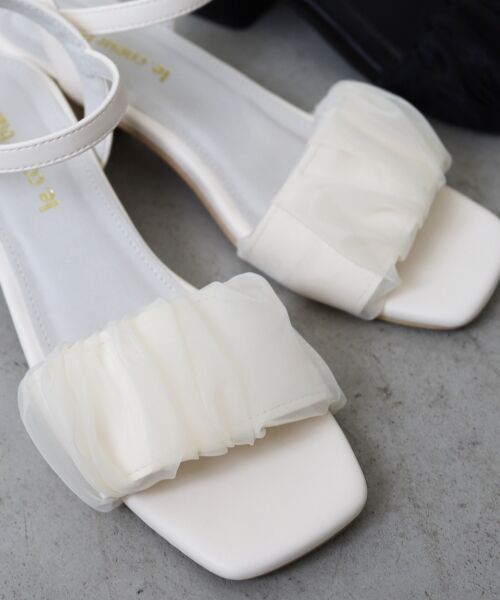le.coeur blanc / ルクールブラン サンダル | 《WEB限定アイテム》ギャザーストラップサンダル | 詳細3