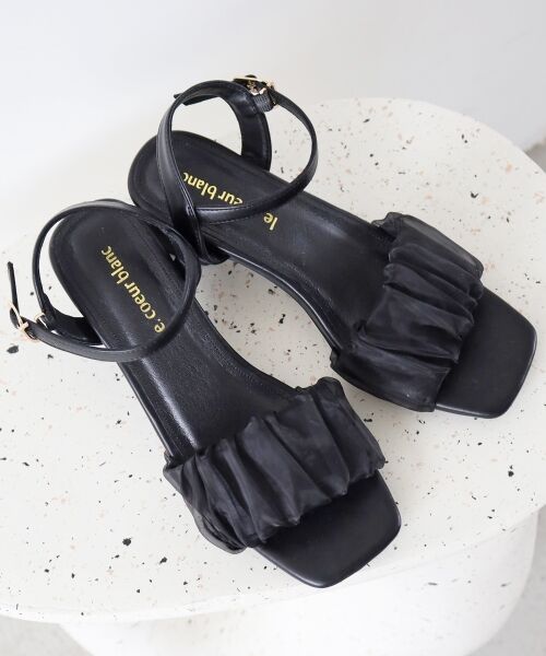 le.coeur blanc / ルクールブラン サンダル | 《WEB限定アイテム》ギャザーストラップサンダル | 詳細30