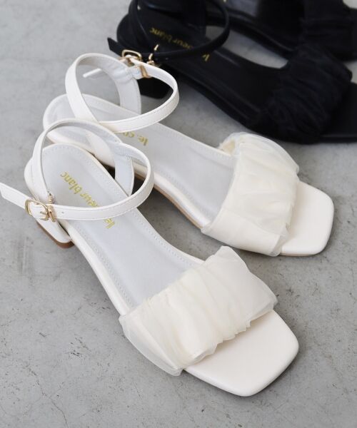 le.coeur blanc / ルクールブラン サンダル | 《WEB限定アイテム》ギャザーストラップサンダル | 詳細4