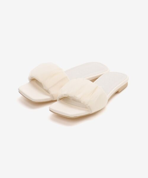 le.coeur blanc / ルクールブラン サンダル | 《WEB限定アイテム》ギャザーフラットサンダル | 詳細14