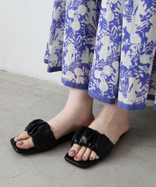 le.coeur blanc / ルクールブラン サンダル | 《WEB限定アイテム》ギャザーフラットサンダル | 詳細28