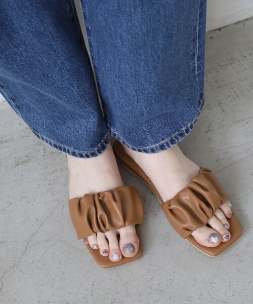 le.coeur blanc / ルクールブラン サンダル | 《WEB限定アイテム》ギャザーフラットサンダル | 詳細7