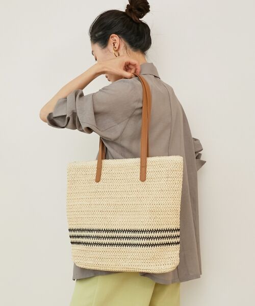 le.coeur blanc / ルクールブラン トートバッグ | 《WEB限定アイテム》ラインボーダーペーパートートバッグ | 詳細10