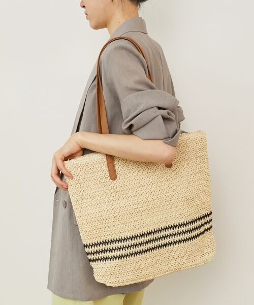 le.coeur blanc / ルクールブラン トートバッグ | 《WEB限定アイテム》ラインボーダーペーパートートバッグ | 詳細11