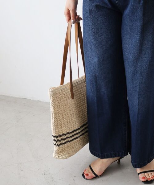 le.coeur blanc / ルクールブラン トートバッグ | 《WEB限定アイテム》ラインボーダーペーパートートバッグ | 詳細16