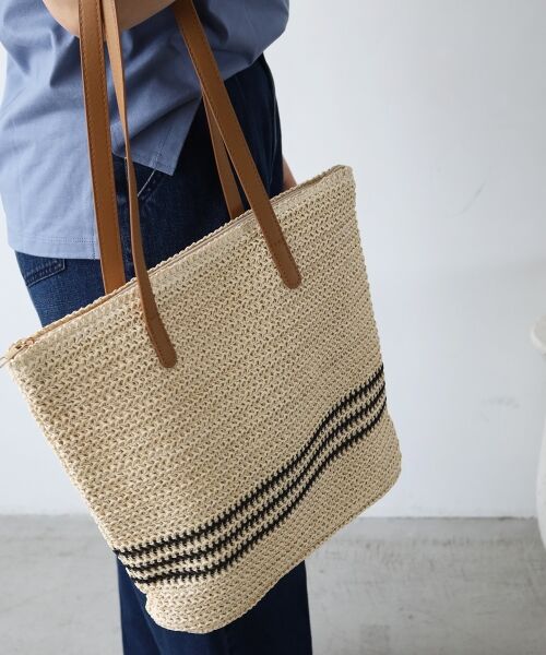 le.coeur blanc / ルクールブラン トートバッグ | 《WEB限定アイテム》ラインボーダーペーパートートバッグ | 詳細17